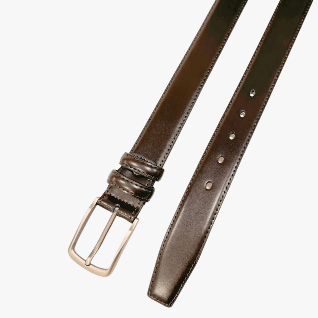 Real Genuine Leather Belt - DARK BROWN -