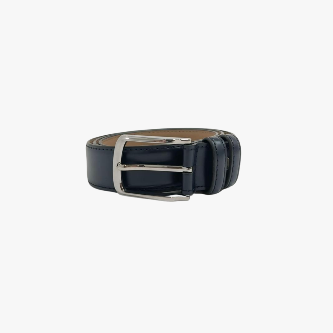 Real Leather Belt - NAVY BLUE -