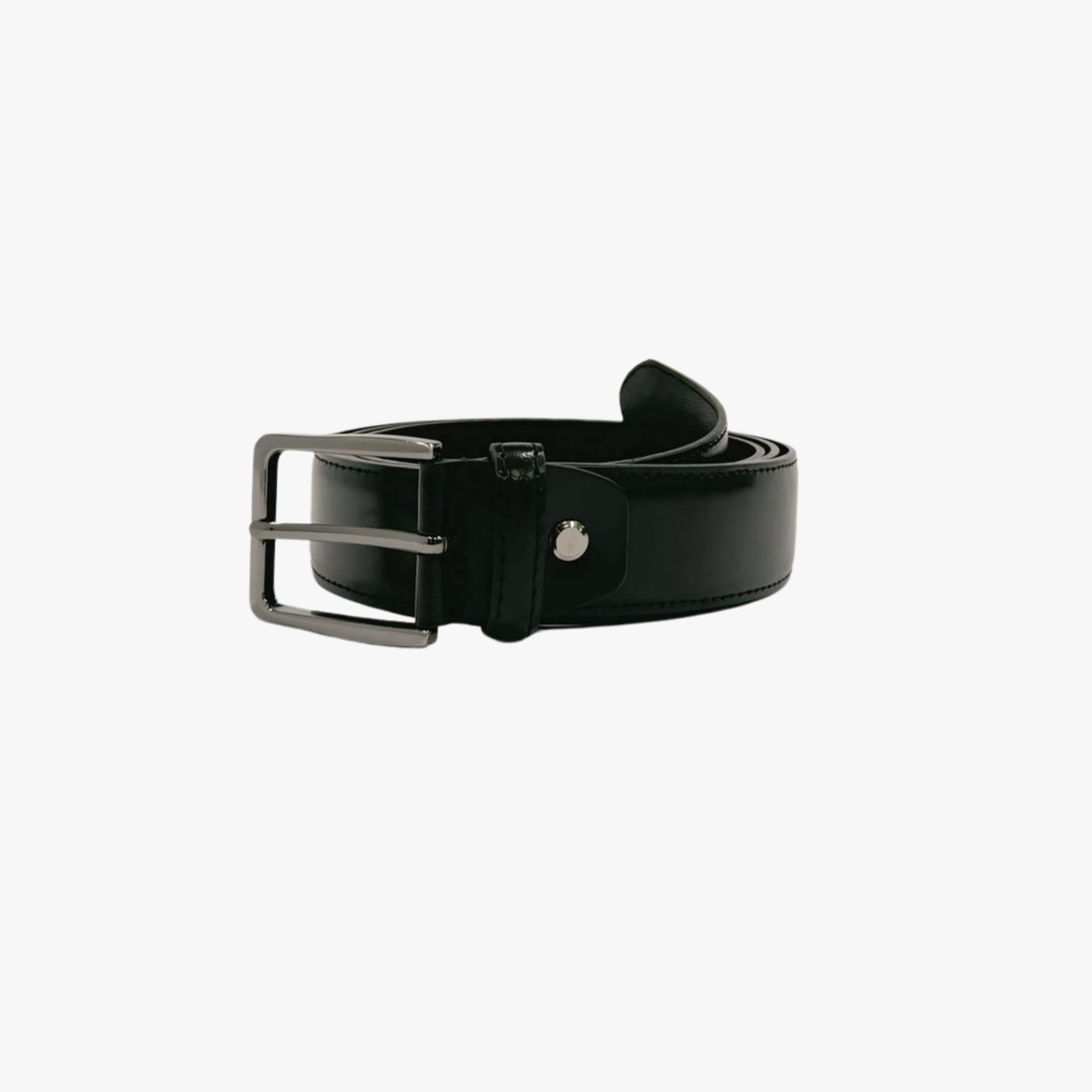 Synthetic Leather Belt - BLACK -