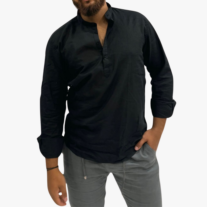 Black Linen Shirt