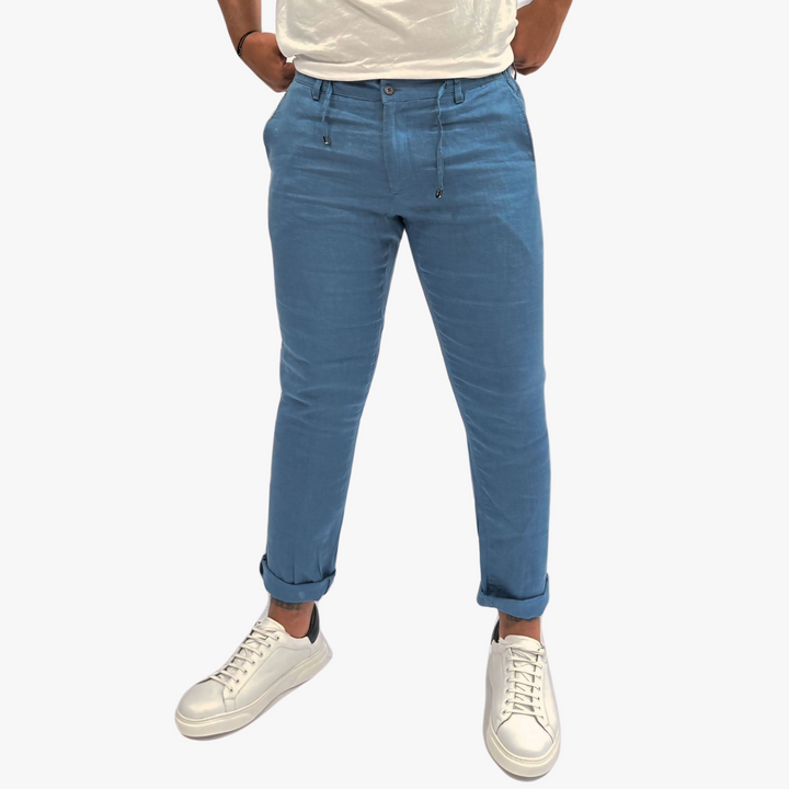 Blue Linen Pant